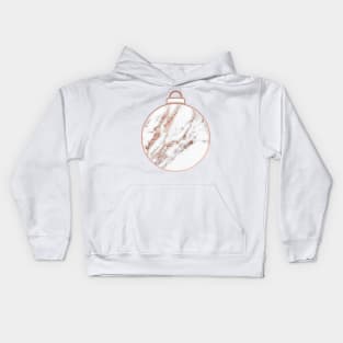 Rose gold Christmas bauble Kids Hoodie